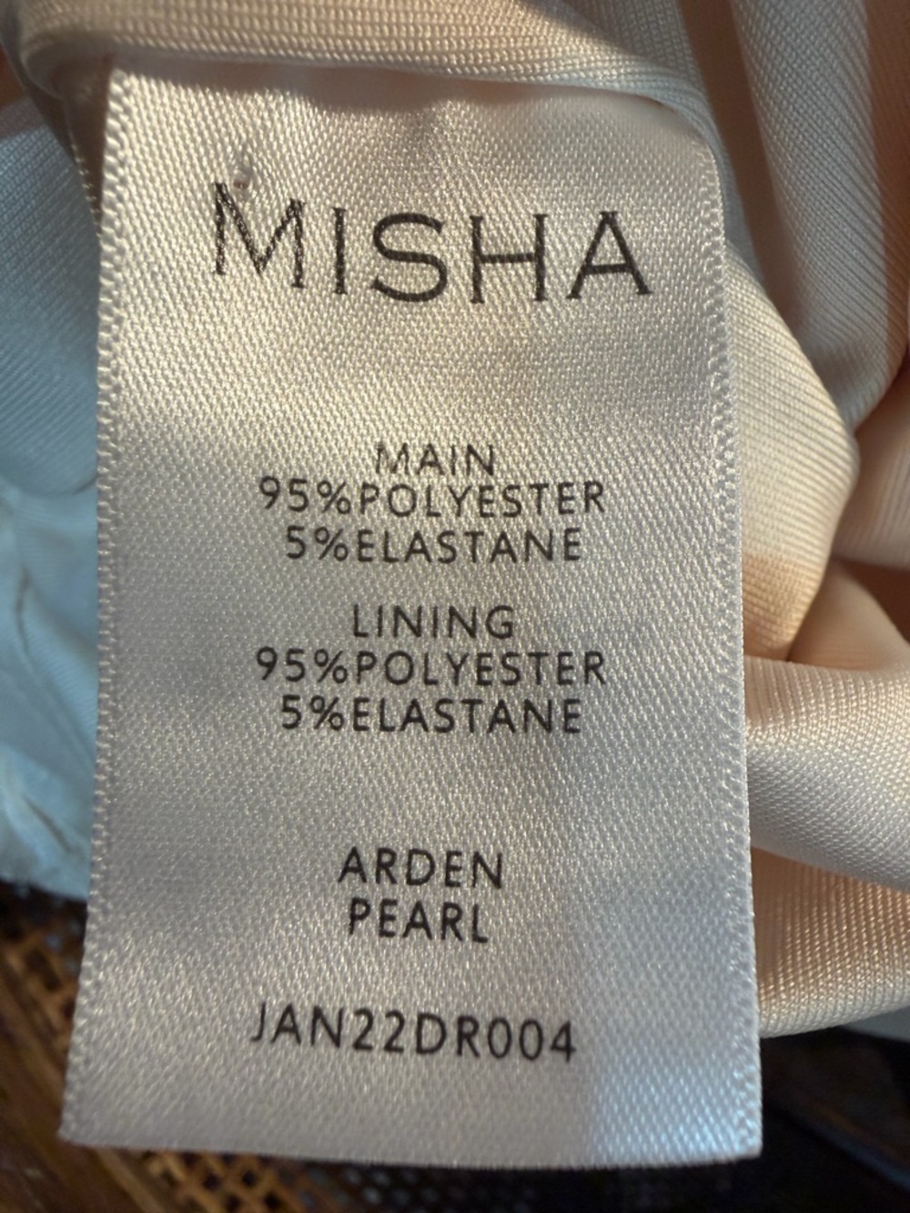 NWT MISHA ‘Arden’ Knotted One-Shoulder Midi Dress in “Pearl” / Cream Size 4 - Picture 8 of 16